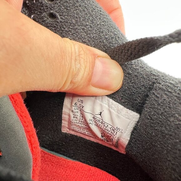 Nike Air Jordan 4 Youth Sz 6.5Y Women 8 408452-061 Infrared Grey Red Black Shoes - Picture 10 of 11